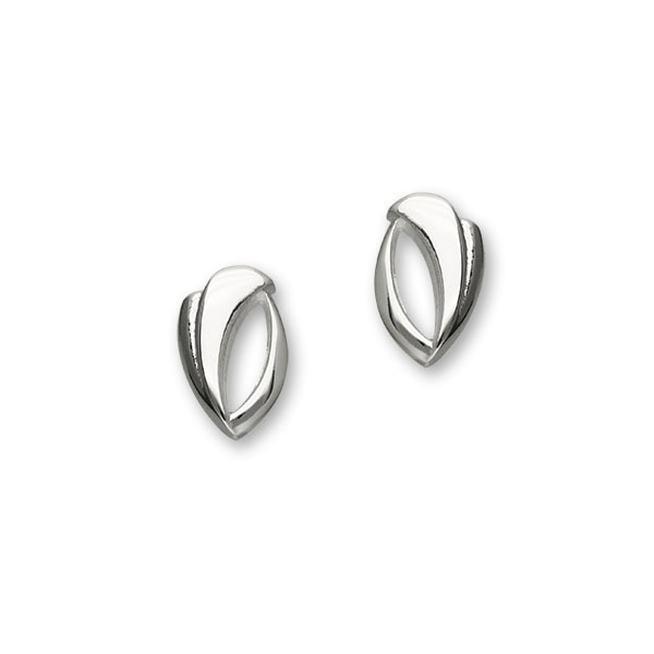 Trendy Twirls Sterling Silver Stud Earrings, E1093