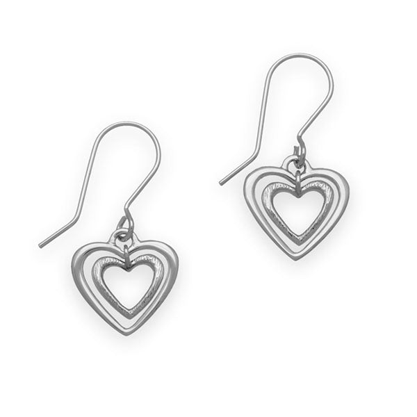Hearts Silver Earrings E1494
