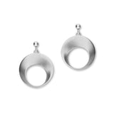 Oslo Sterling Silver Circle Drop Earrings, E1813