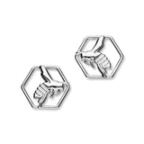 Honey Bee Sterling Silver Stud Earrings, E1929
