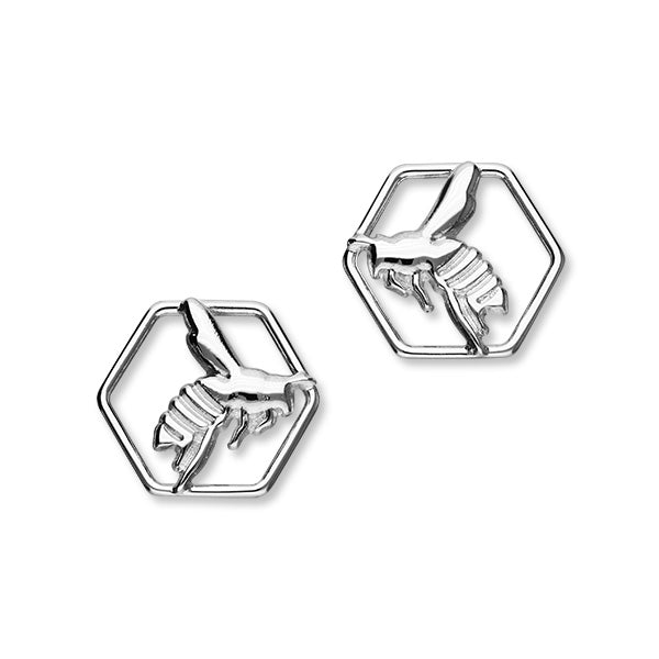Honey Bee Sterling Silver Stud Earrings, E1929