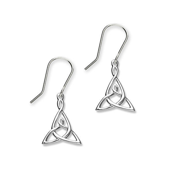 Celtic Sterling Silver Mother-Child Knot 24mm Drop Earrings, E1938