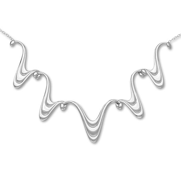 Simply Stylish Silver Necklet N388