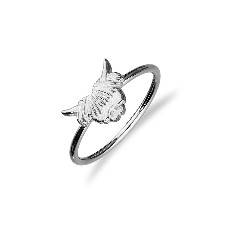 Highland Cow Silver Ring R419
