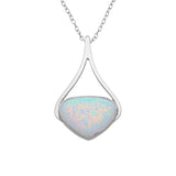 Sahara Sunset Silver Pendant SP289 White Opal