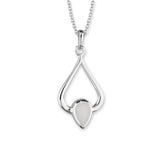 October Birthstone Silver Pendant SP296
