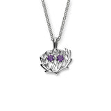 Thistle Silver Pendant CP8 Amethyst